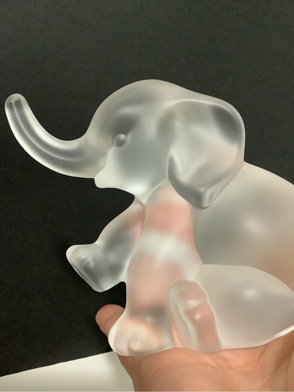 Lenox Frosted Satin Fine Crystal Elephant Figurine Paperweight made in Germany